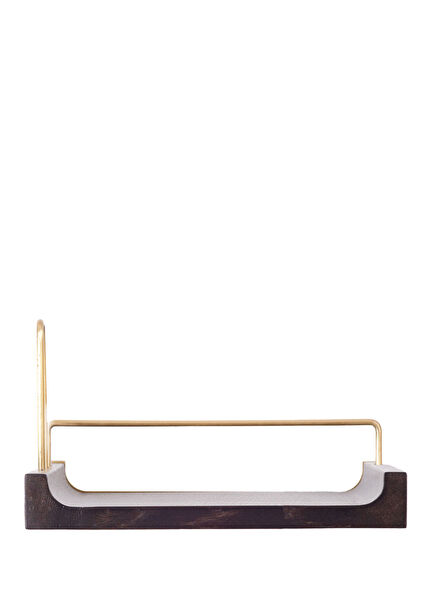 Dark Solid Oak Mini Shelf