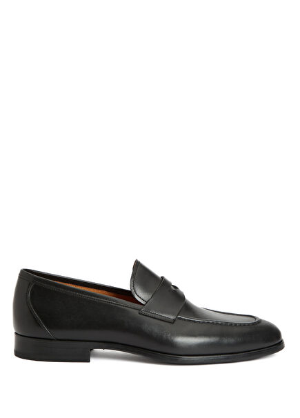 Black Men's Leather Loafer