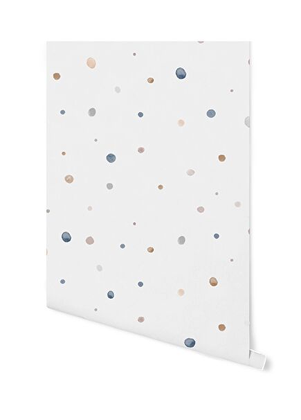 Suluboya Puantiye Dünyevi Duvar Kağıdı 3x2.65 m²