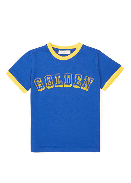 Mavi Logo Baskılı Erkek Çocuk T-shirt