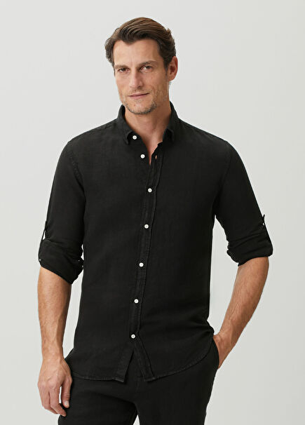 Black Linen Shirt