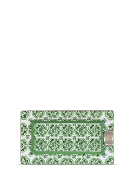Verde Maiolica Green Porcelain Ashtray