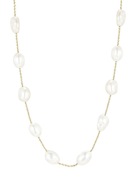 Biga Gold Plated Women's Pearl Necklace