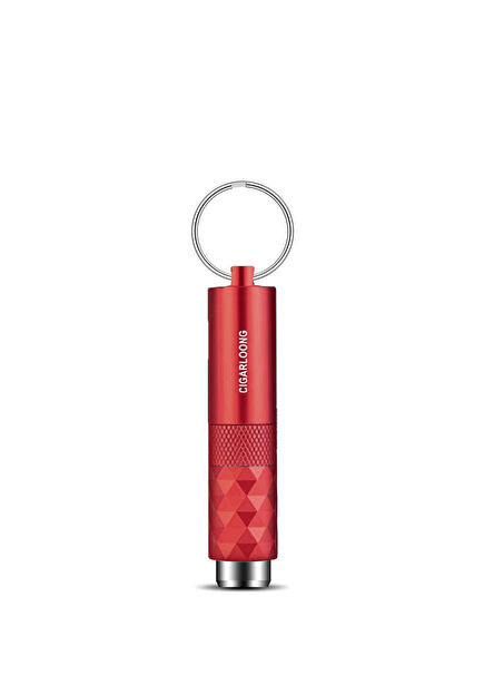 Aluminum 2in1 Red Piercing and Cigar Holder Pin Keychain