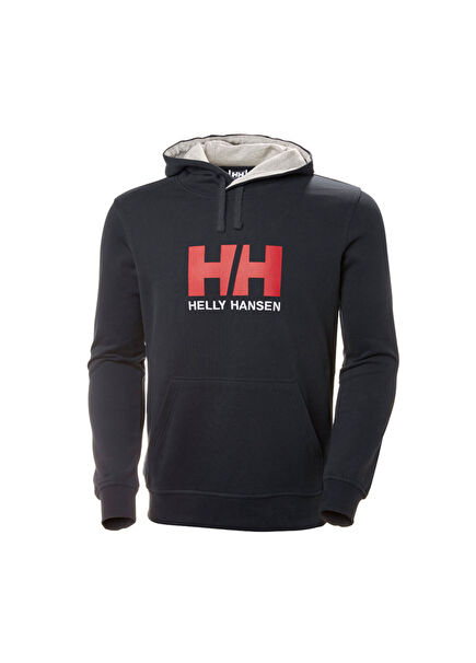 Logo Navy Blue Hooded Men's Hoodie