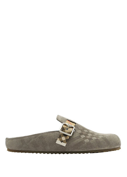 Urchin Grey Leather Men's Slippers