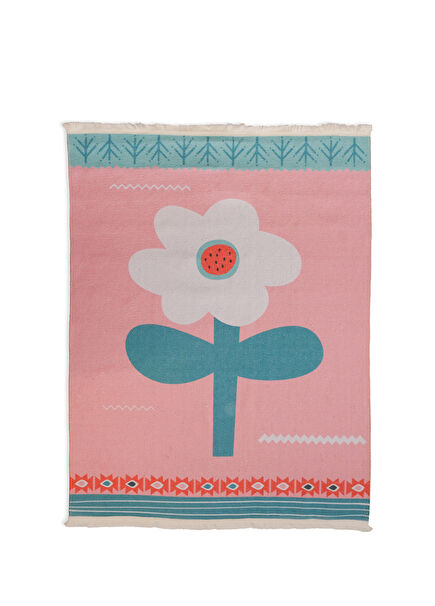 Big Flower Blossom Yıkanabilir Çocuk Odası Halısı 120 x 160 cm