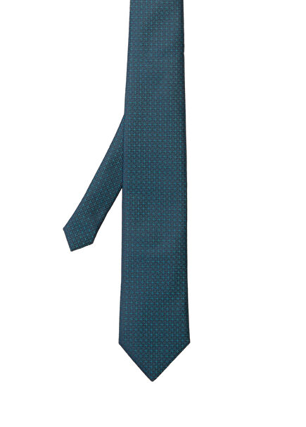 Green jacquard tie