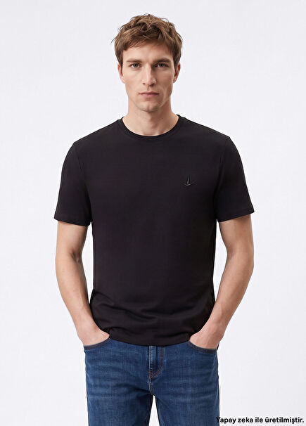 Regular Fit Black T-shirt