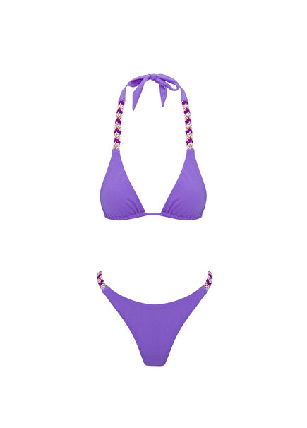 Endless Lila El Örgüsü Detaylı Kadın Bikini Takımı