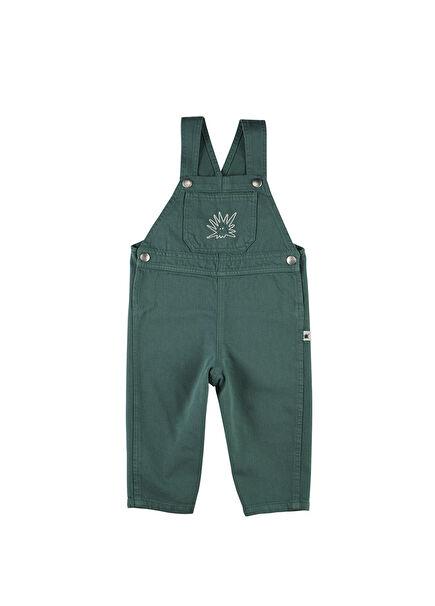 Yucca Derin Yeşil Organik Pamuklu Unisex Bebek Salopet 