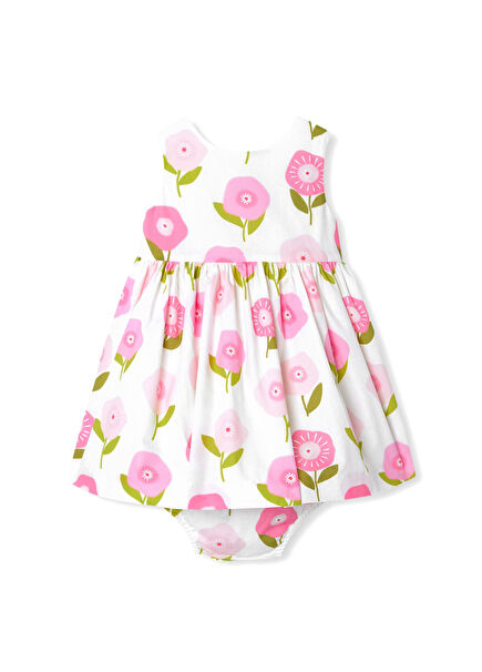 Colorful Floral Cotton Sleeveless Baby Girl Dress