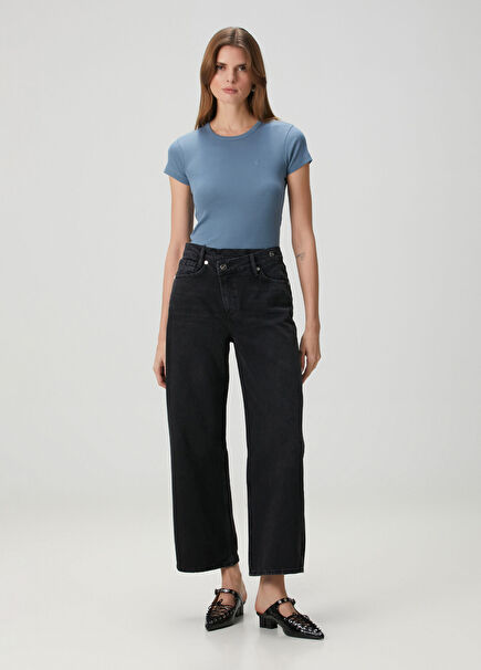 Aki Crossover Siyah Jean Pantolon