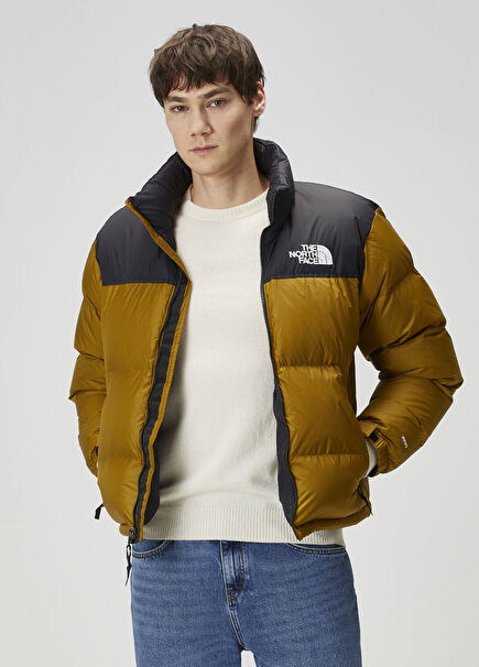 1996 Retro Nuptse Siyah Yeşil Puff Mont