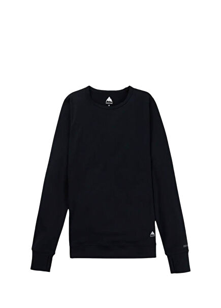 W Midweight Crew Black Women's Sports Thermal Underwear