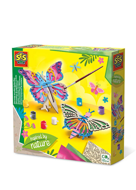 Ahşap Kelebekleri Dekore Edin Oyun Seti