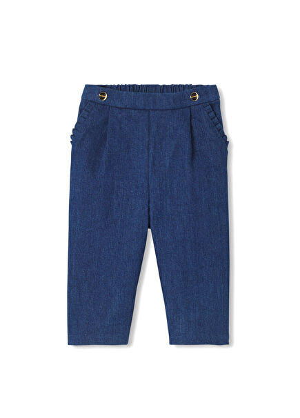 Mavş Pleated Baby Girl Jeans