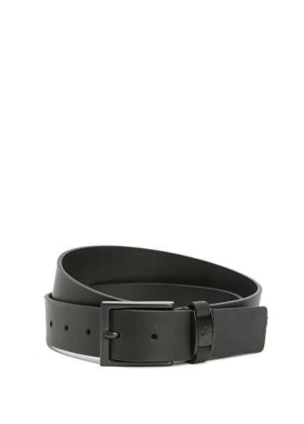 Black Men's Leather Belt