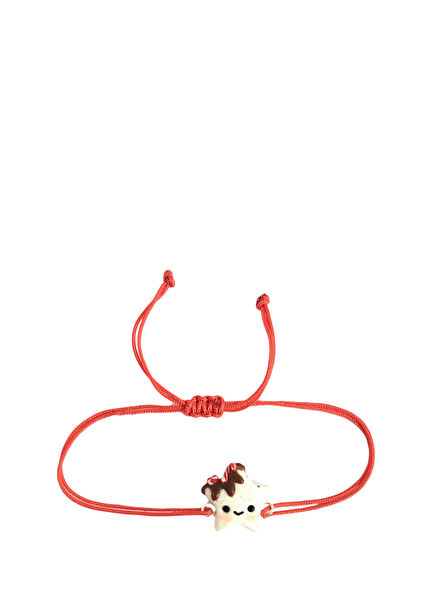 Kırmızı Yıldız Formlu Kız Çocuk Bileklik