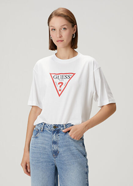 Oversized Iconic White Logo T-Shirt