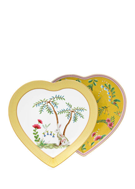 La Majorelle Yellow 2 Piece Porcelain Plate Set
