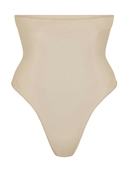 Cream High-Waisted Thong