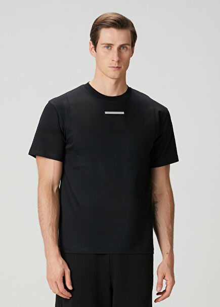 Black Logo Detailed T-Shirt