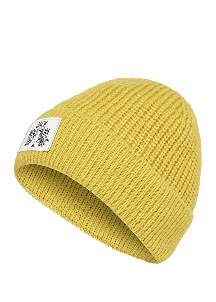 Badge Beanie Sarı Unisex Bere
