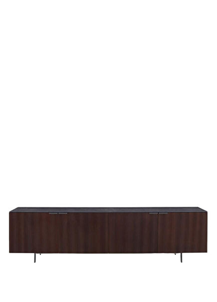 Selvans Walnut Dark Walnut 4-Door Buffet