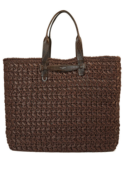 Straw Textured Men's Bag