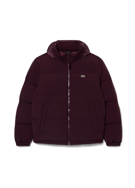 Bordo Kapüşonlu Relaxed Fit Erkek Mont