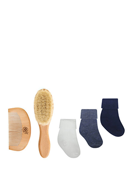 3-Piece Sock Brush Newborn Baby Set