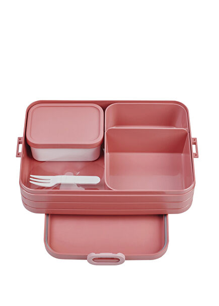 Bento Lunch Box Take A Break Large Vivid Mauve Sectioned Portable Food Container 1500 ml