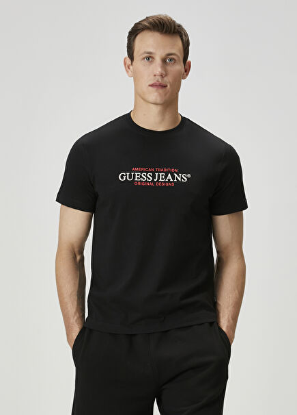 Siyah Logo Baskılı T-shirt