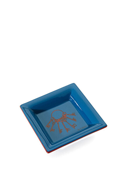 Herald Small Ceramic Blue Ceramic Ashtray