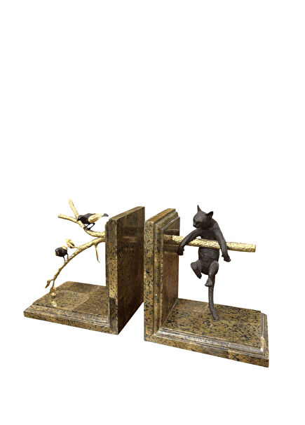 Cat and Bird Figure Book Holder