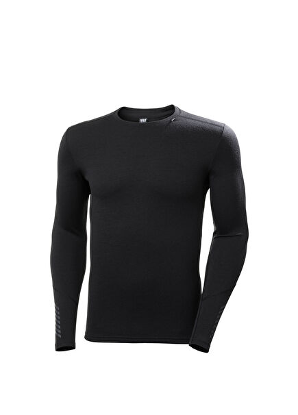 Lifa Merino Midweight Crew Siyah Erkek İçlik