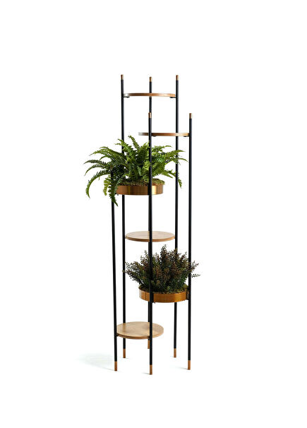 Tower Flower Bed Black Copper Flower Pot
