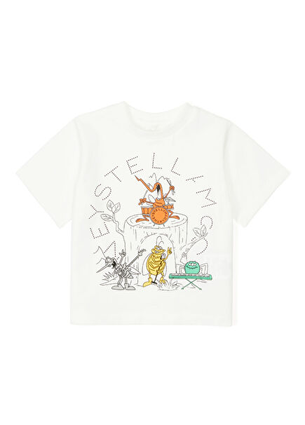 Bone Logo Print Detailed Boys T-Shirt