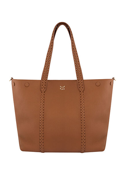 Hemithea Camel Leather Women's Shoulder Bag