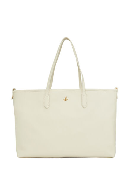 Beige Women's Shopping Bag