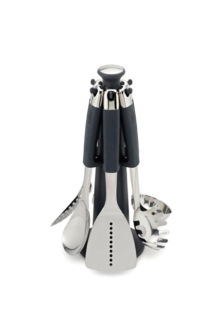 100 Collection Elevate™ Stainless Steel Carousel Cooking Utensil Set