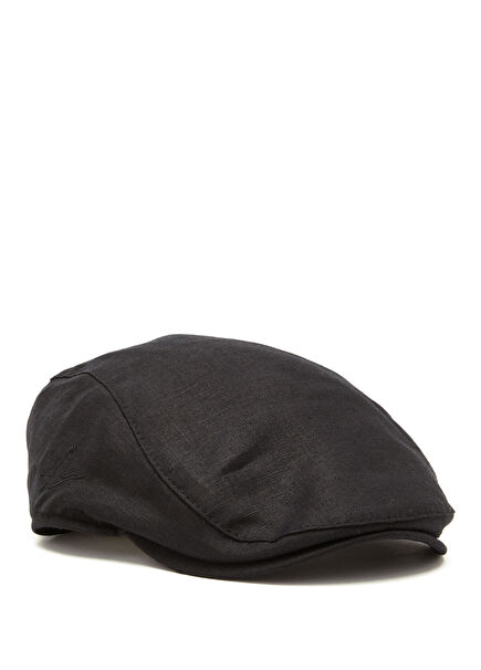 Black Linen Cap Hat