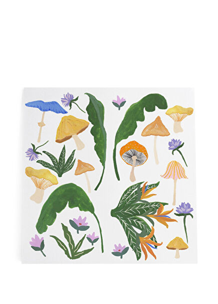 Orman Perileri Mantar XL Duvar Etiketi