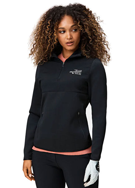 Austin Black Tour Pollover Black Women's Golf Jacket