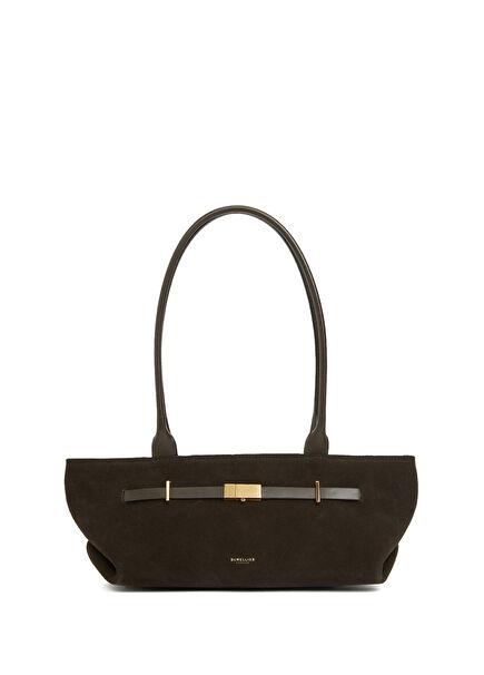 New York Dark Brown Women's Suede Bag