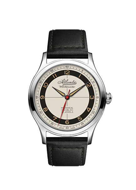 53680.41.93 Men's watch in black leather