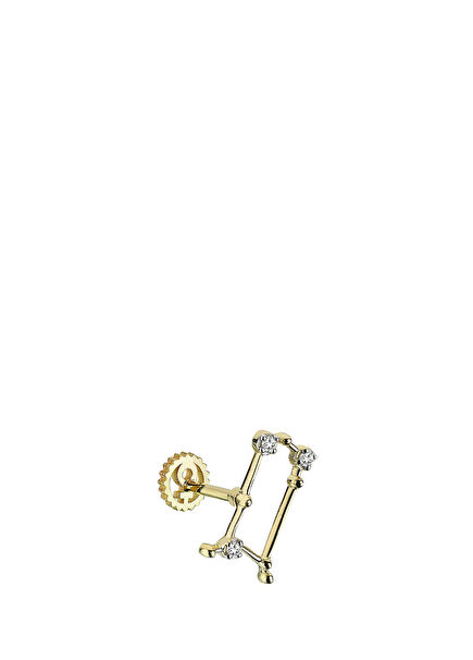 İkızler Burcu Pırlantalı Kadın Altın Piercing