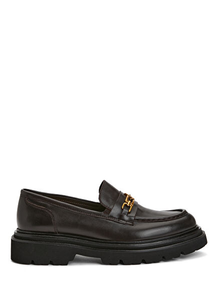 Dark Brown Women's Leather Loafer