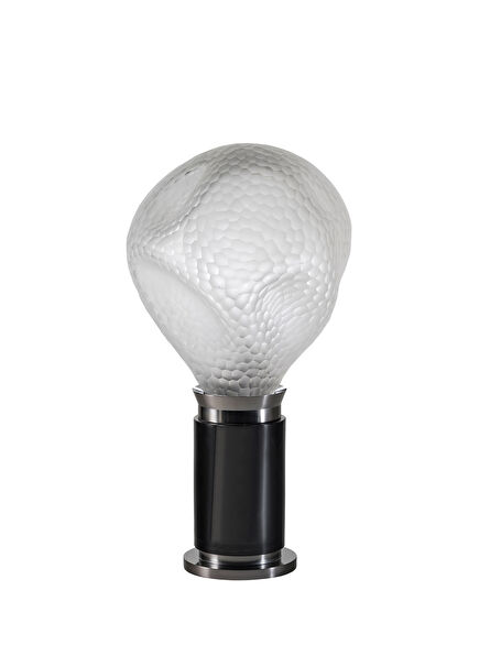 Shoku Black Marble Base Glass Table Lamp